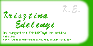 krisztina edelenyi business card